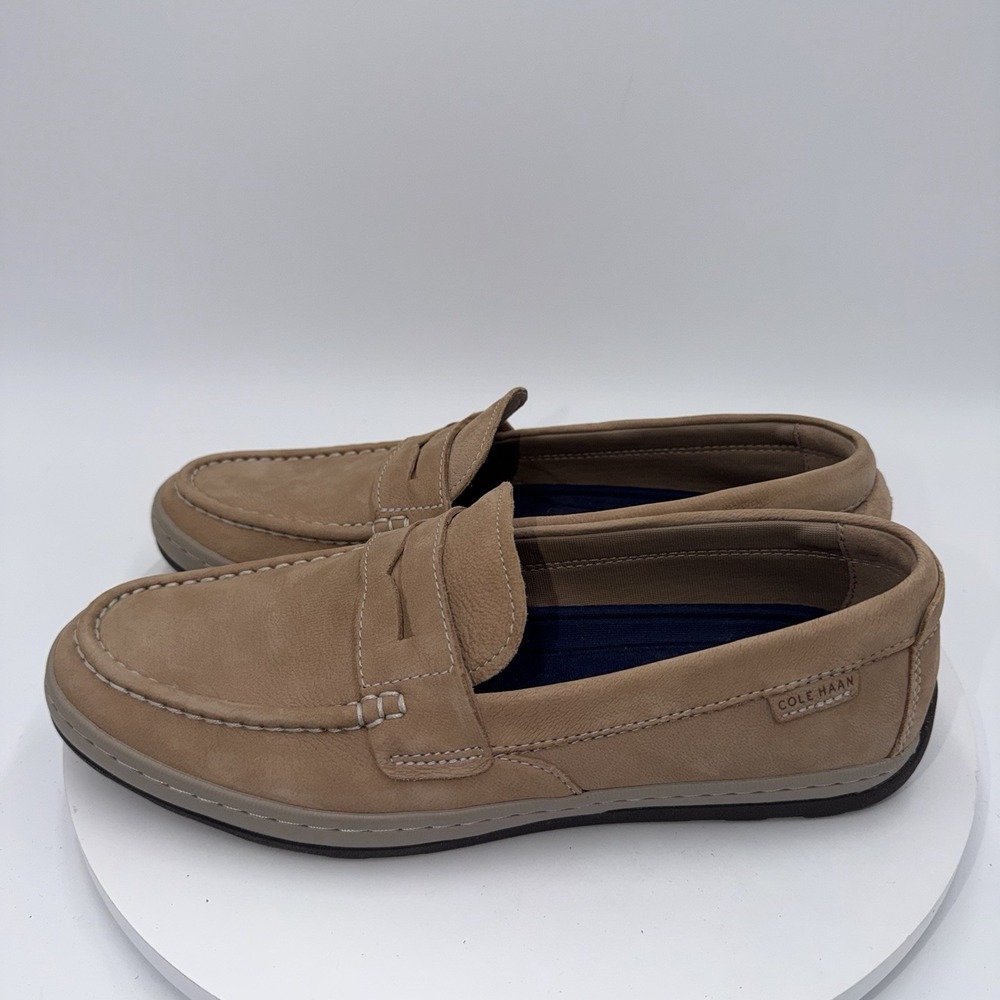 Cole Haan Men's Claude Penny Loafers Amphora Tan Nubuck C30991 Size 9.5